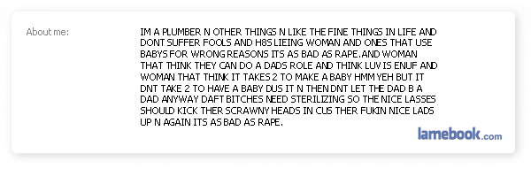 About Me ... And Rape. And Babies.