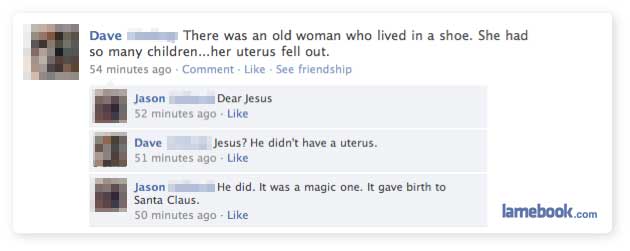 funny facebook status lines. Over the Line?